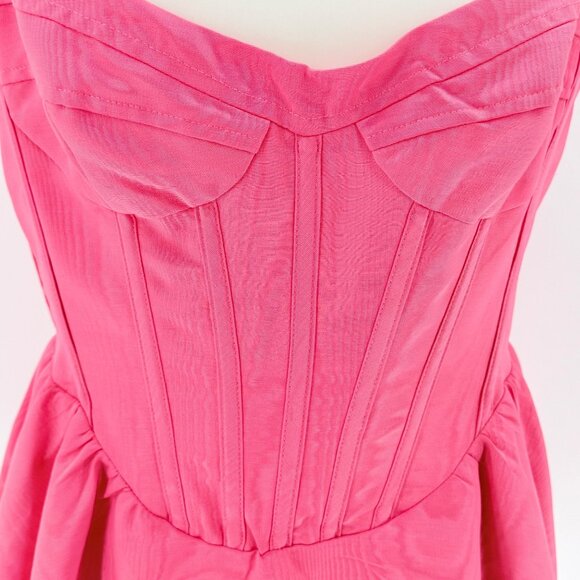 Bardot Pink Sleeveless Corset-Style Dress Size 8 - Picture 4 of 6